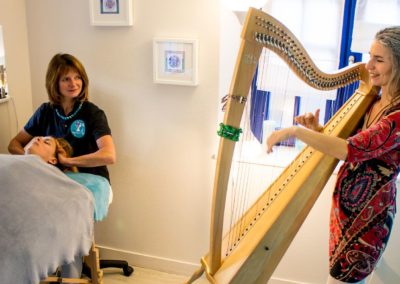 Massage bien-être avec harpiste