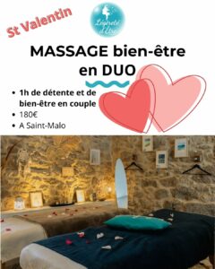 Idée de cadeau pour la Saint-Valentin, massage bien-être en duo