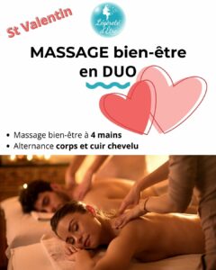 Massage bien-être à 4 mains, un cadeau pour la Saint-Valentin