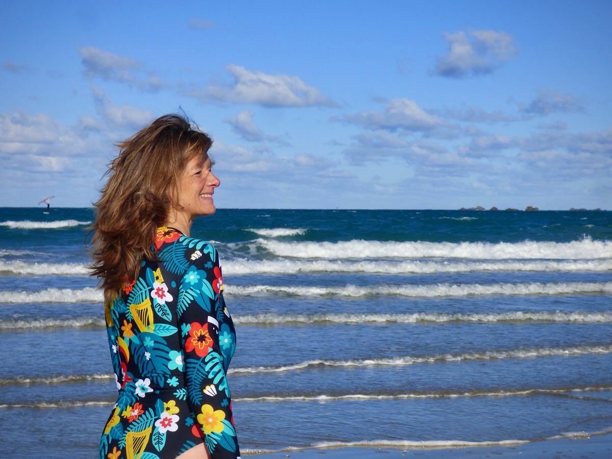 Anne Houal de Légèreté d'Être sur la plage du Sillon à Saint-Malo